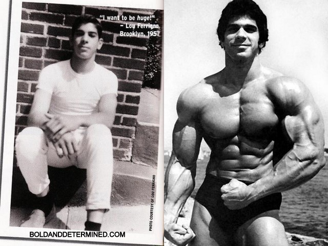 motivational2 Lou Ferrigno Before and After Steroids