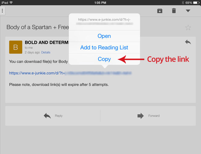 iOS download step 1